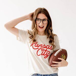 Kansas City Script Chiefs Kingdom Football Team NFL Pride Graphic Fan T-Shirt 90